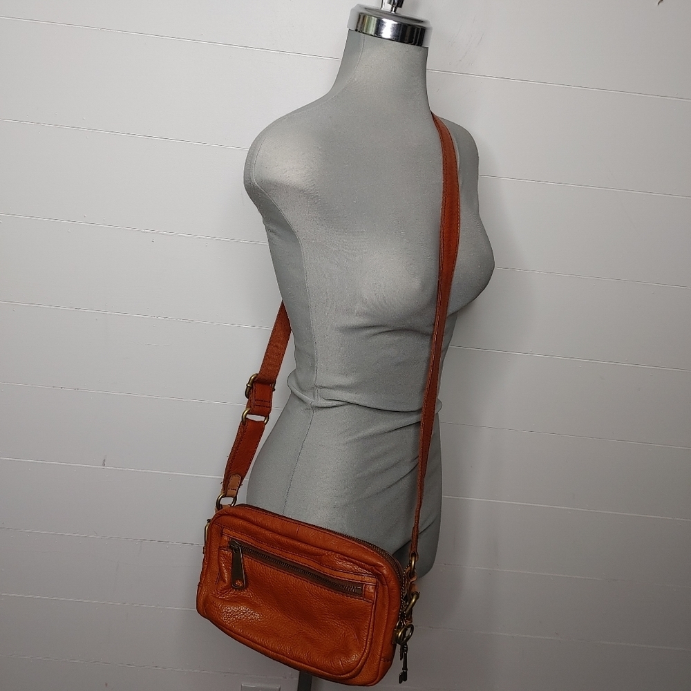 Fossil leather crossbody bag
